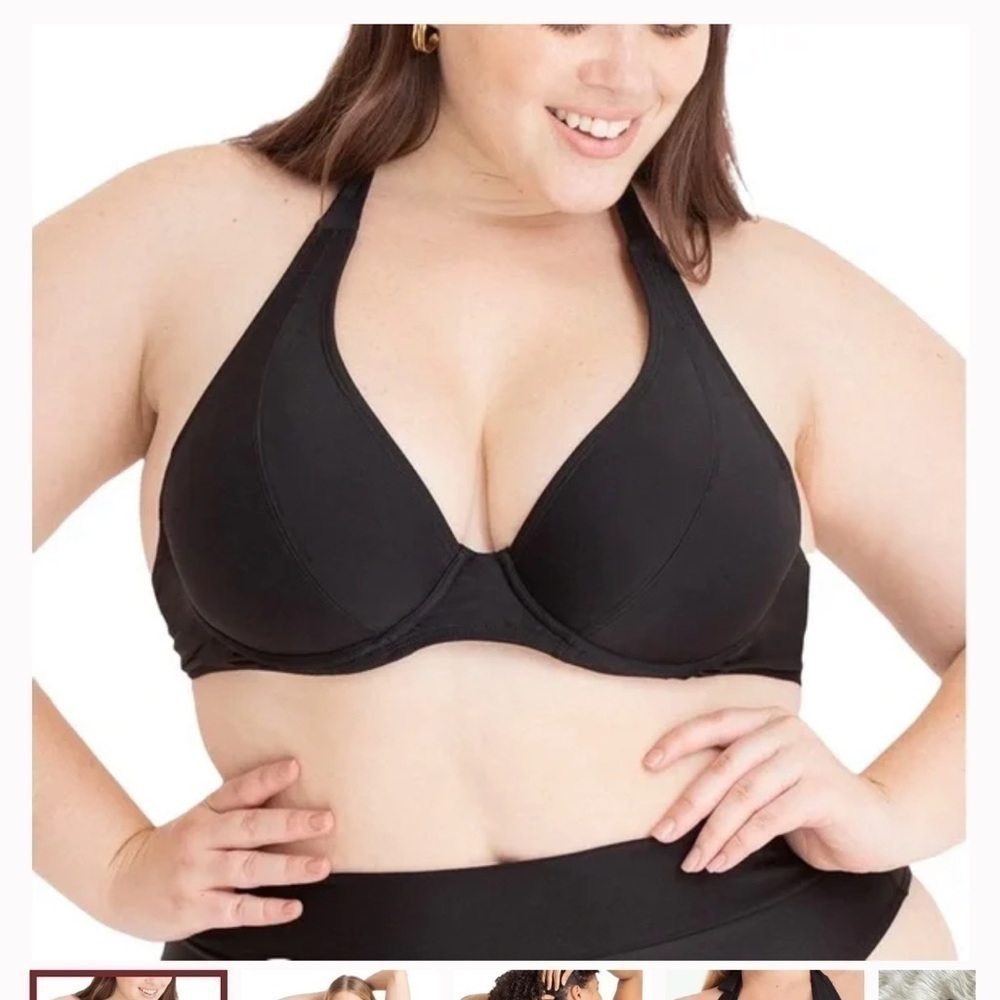𝅺empetua Full Coverage Halter Bikini Top NWT